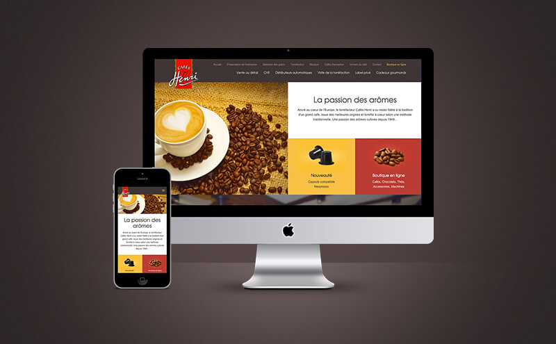 Cafés Henri, site e-commerce prestashop